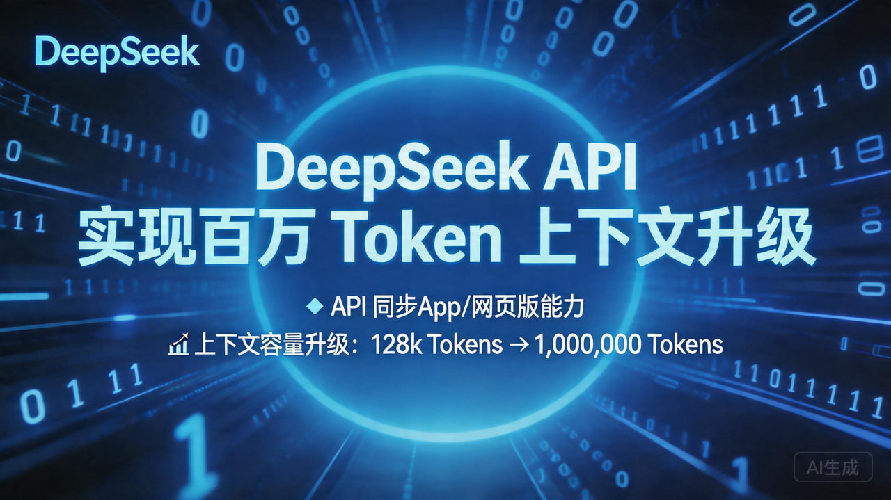 DeepSeek API 实现百万 Token 上下文升级