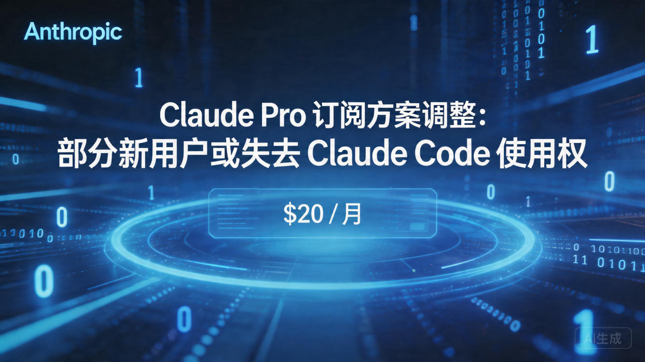 ​Claude Pro 订阅方案调整：部分新用户或失去 C…