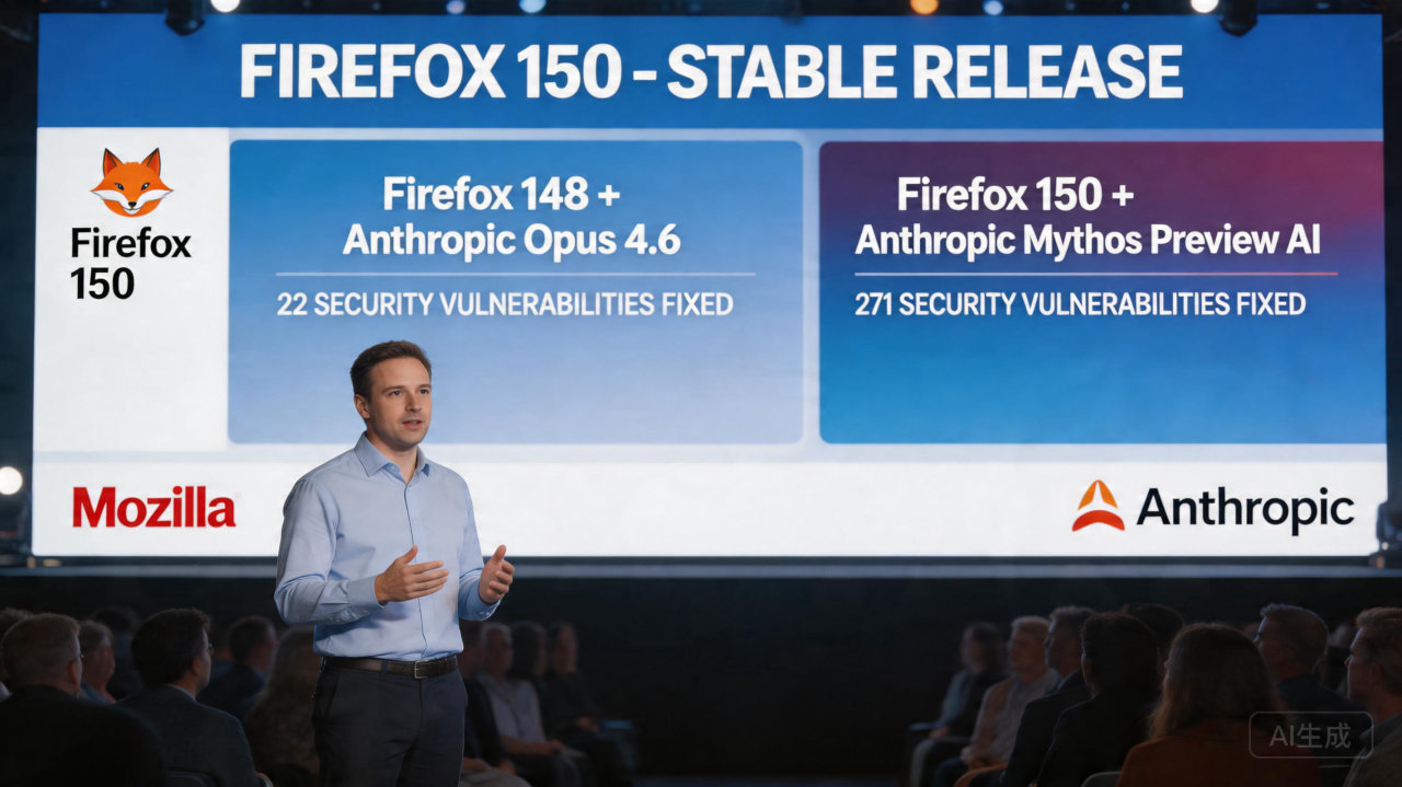 ​火狐 Firefox  150 版本重磅发布，AI 助力发现 271 个安全漏洞！
