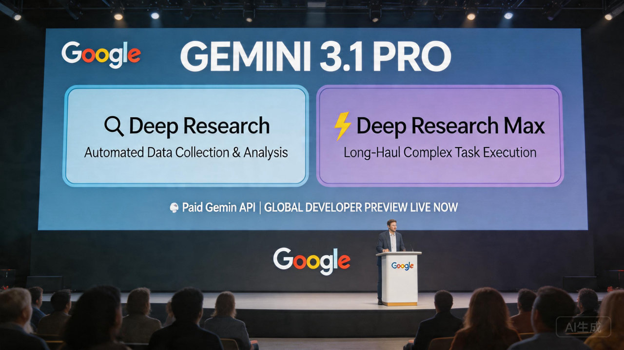 Google 发布 Gemini 3.1 Pro 深度研究智能体：高效生成专业数据图表
