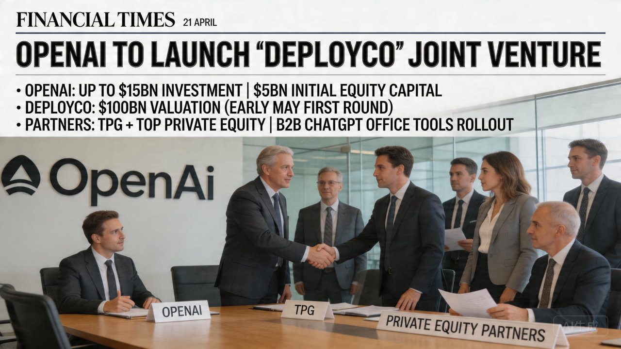 OpenAI 拟注资15亿美元成立合资公司 DeployCo，联手私募巨头加速企业级市场渗透
