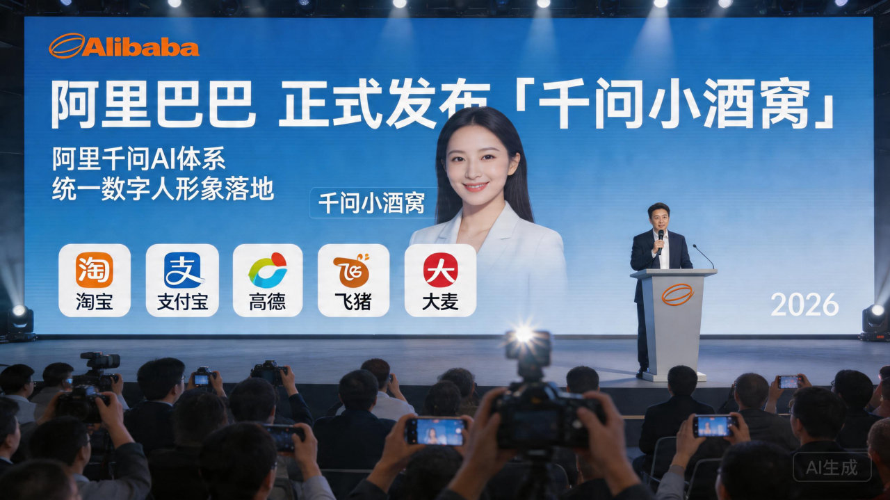 阿里巴巴发布生态级AI助手“千问小酒窝”，统一数字人形象全面接入阿里生态
