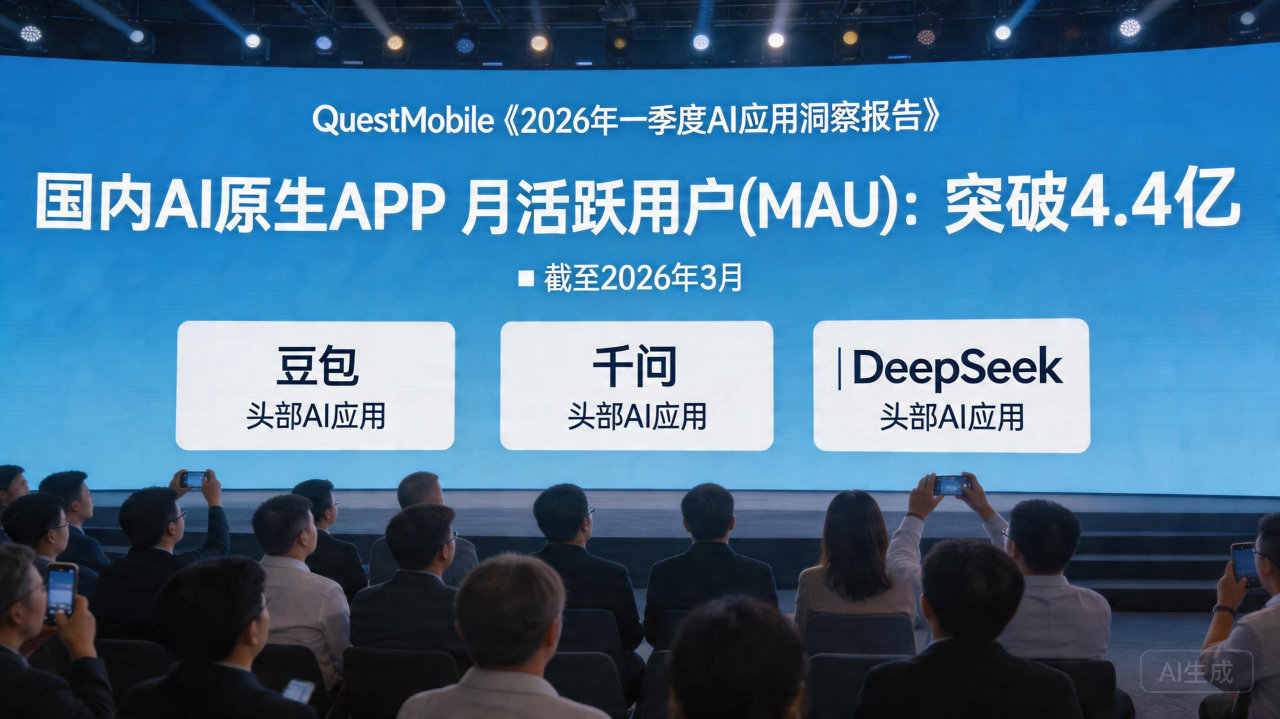 一季度AI应用月活创新高，豆包、千问、DeepSeek稳居第一梯队
