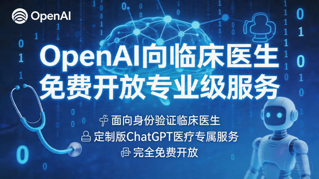 OpenAI向临床医生免费开放专业级服务