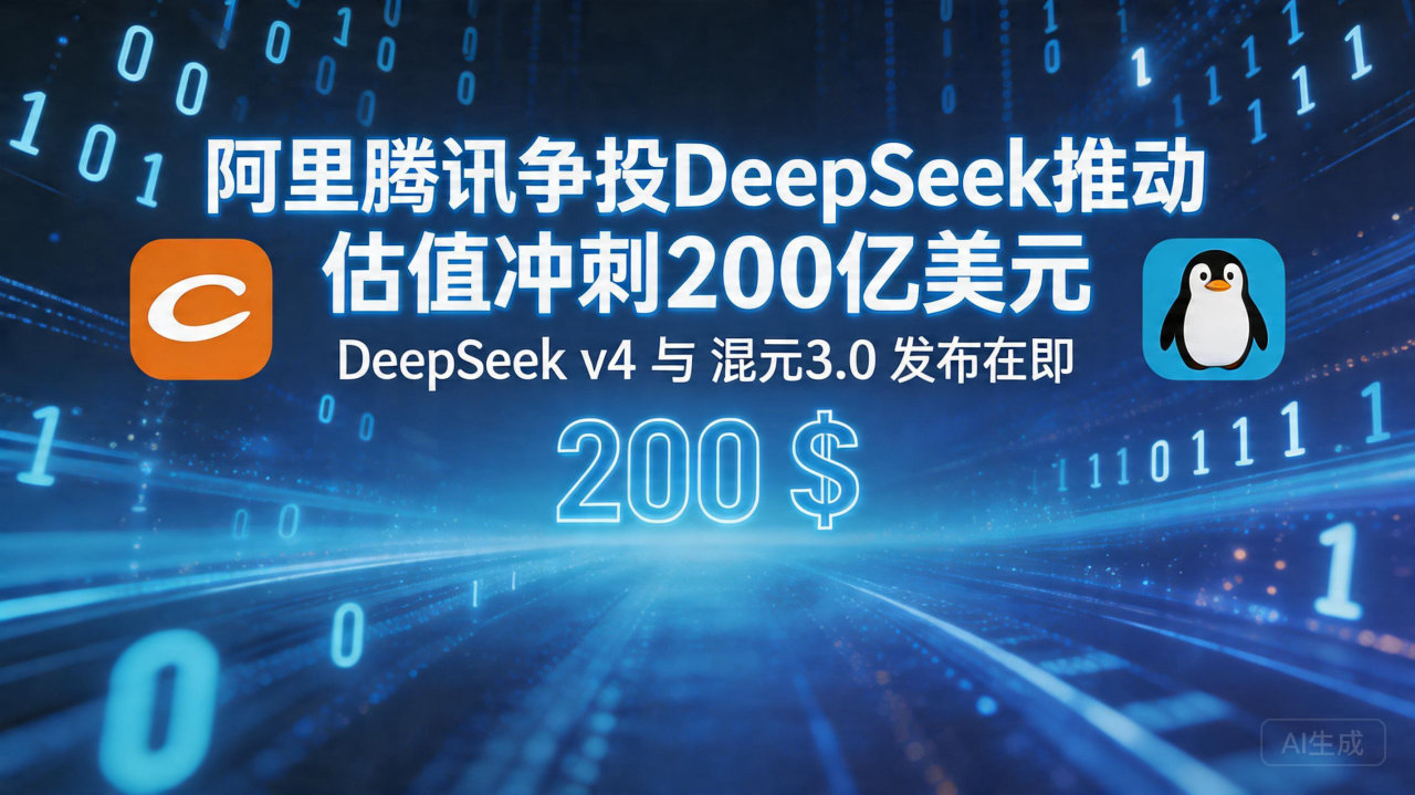 阿里腾讯争投DeepSeek推动估值冲刺200亿美元，De…