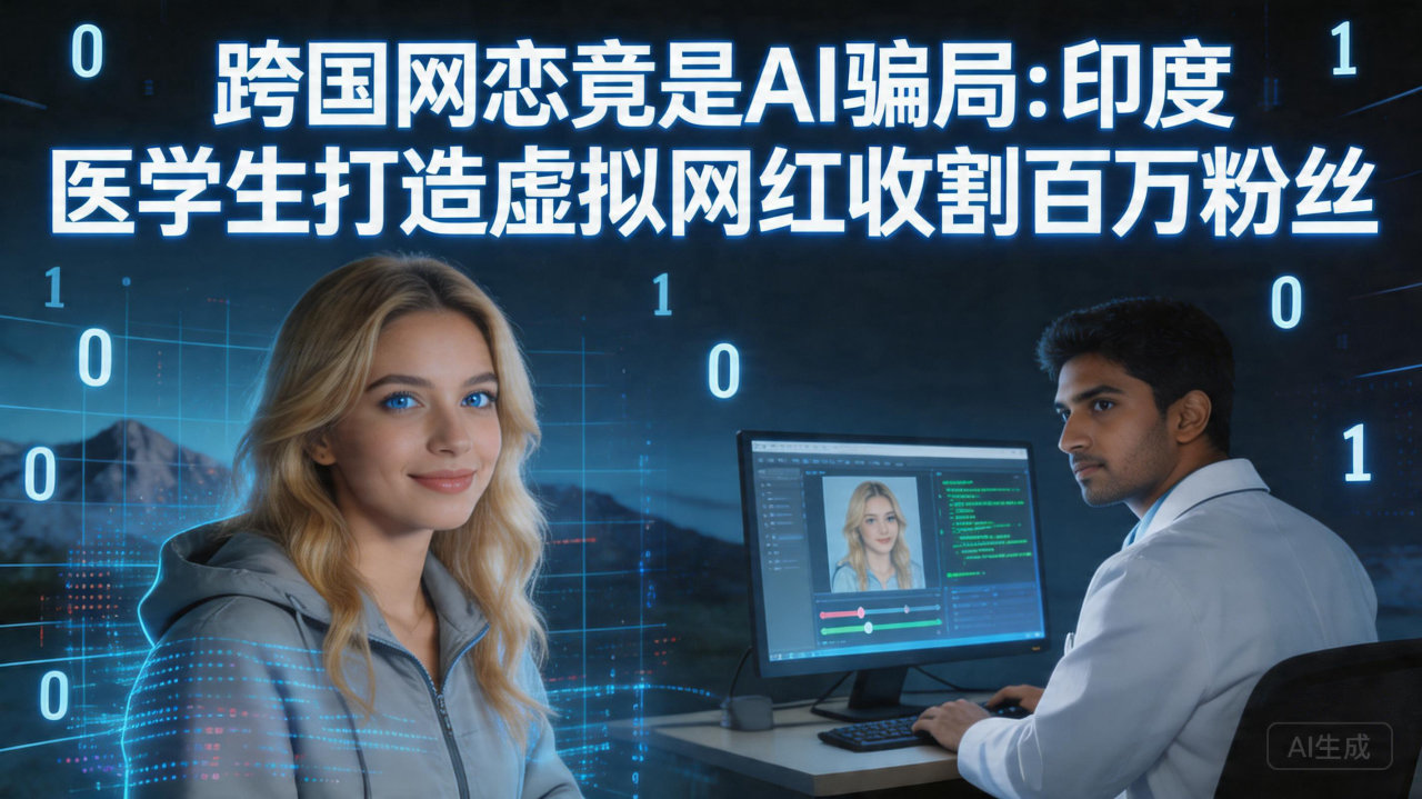 跨国网恋竟是AI骗局：印度医学生打造虚拟网红收割百万粉丝