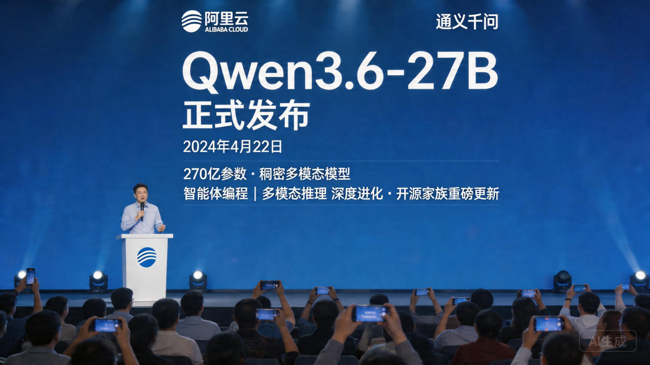 阿里通义千问再次“掀桌子”：Qwen3.6-27B正式开源，编程实力上演“以小博大”
