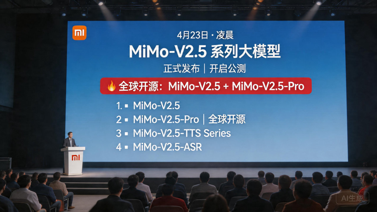 小米发布最强大模型系列，MiMo-V2. 5 正式开启公测

