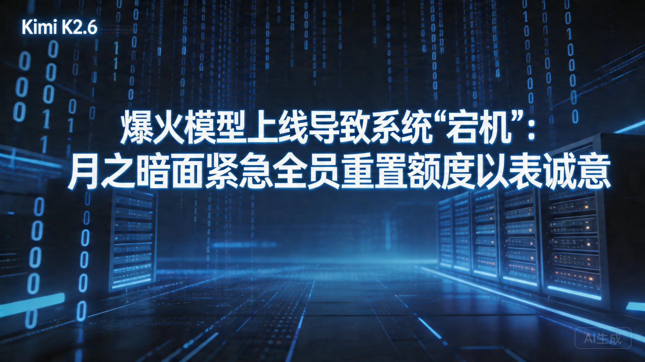 爆火模型上线导致系统“宕机”：月之暗面紧急全员重置额度以表…
