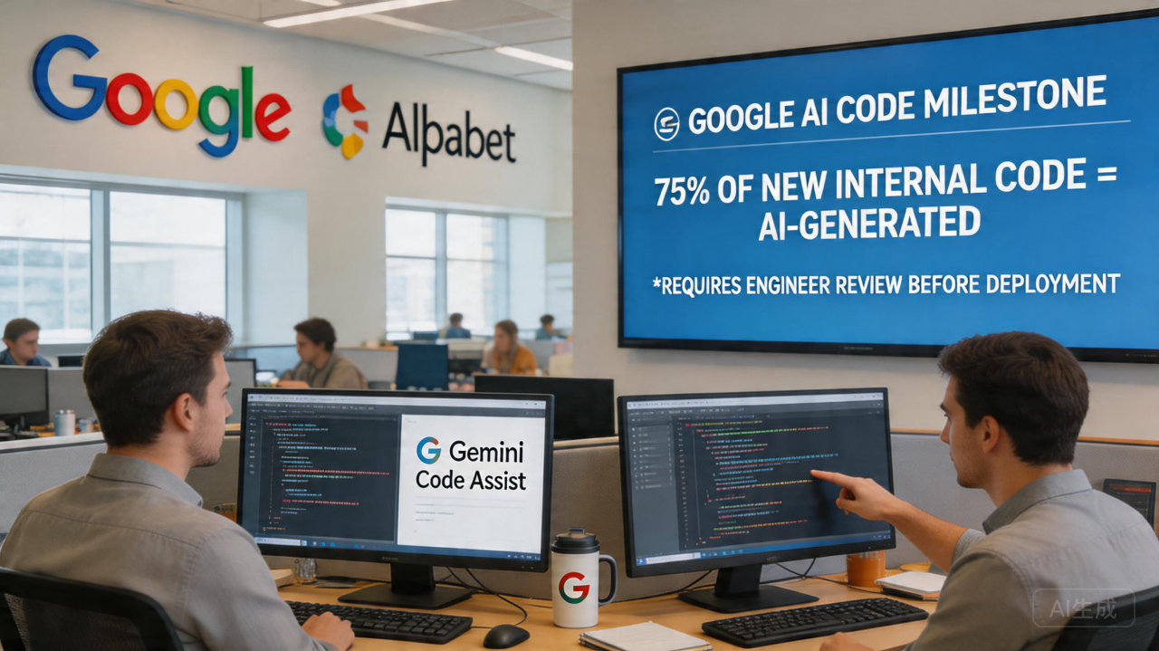 谷歌编程模式迎来剧变：超七成新代码已由AI代劳
