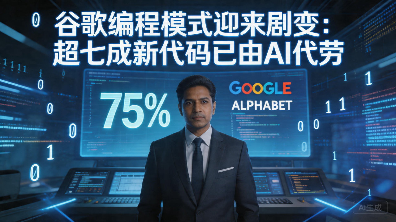 谷歌编程模式迎来剧变：超七成新代码已由AI代劳