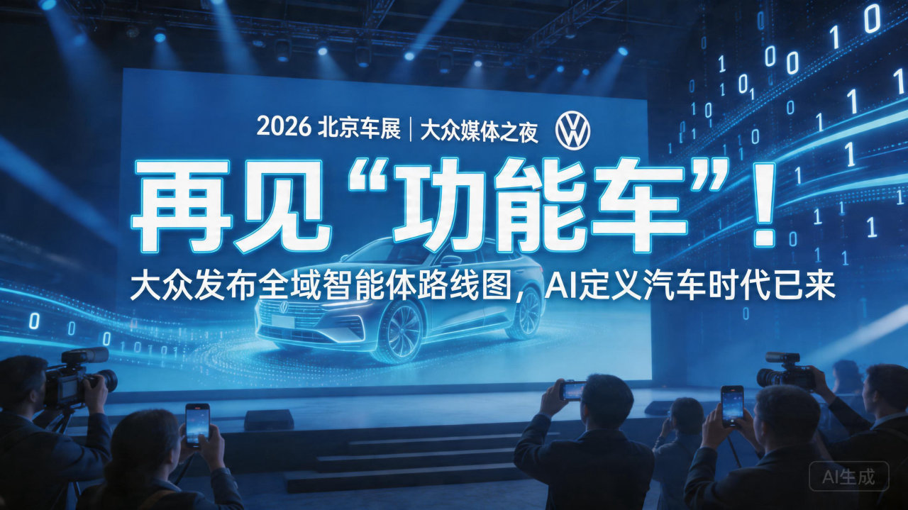 再见“功能车”！大众发布全域智能体路线图，AI定义汽车时代…