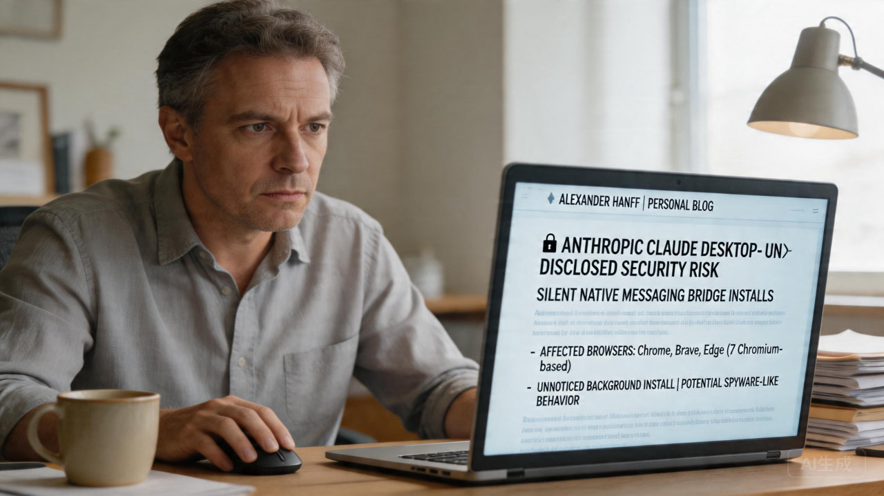 ​用户警惕！Anthropic Claude Desktop 被指悄悄安装间谍软件
