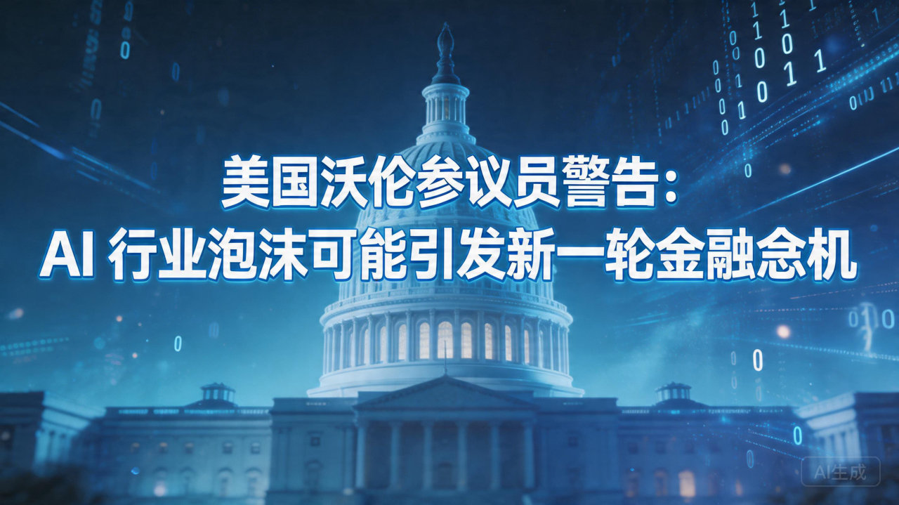 美国沃伦参议员警告：AI 行业泡沫可能引发新一轮金融危机