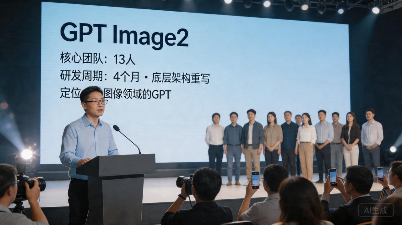 GPT Image2 背后团队首度曝光： 13 人核心团队， 4 个月重塑AI绘图
