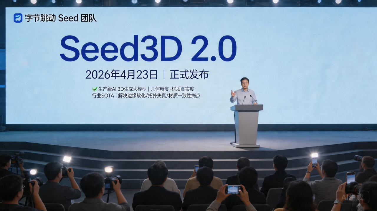 字节跳动发布Seed3D2.0:几何与纹理双SOTA，API同步上线火山引擎
