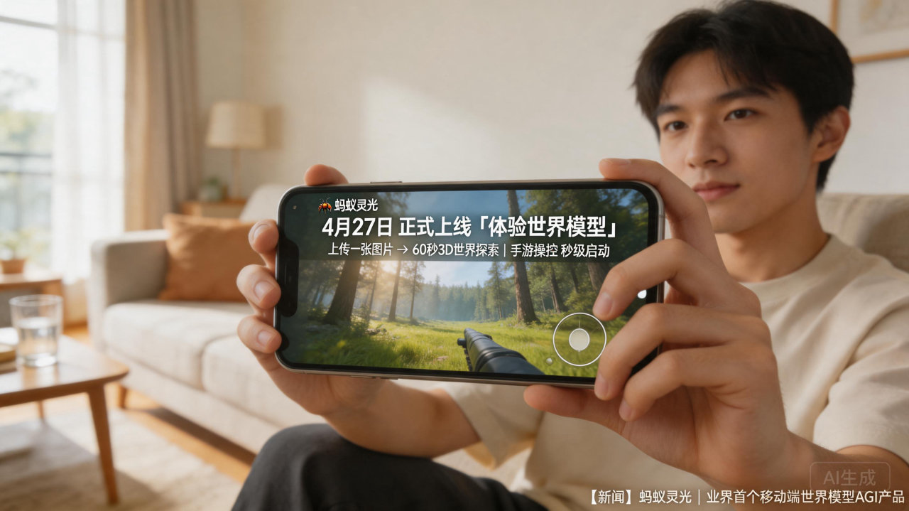 上传一张图片即时生成一个3D世界，灵光App率先将世界模型搬上移动端
