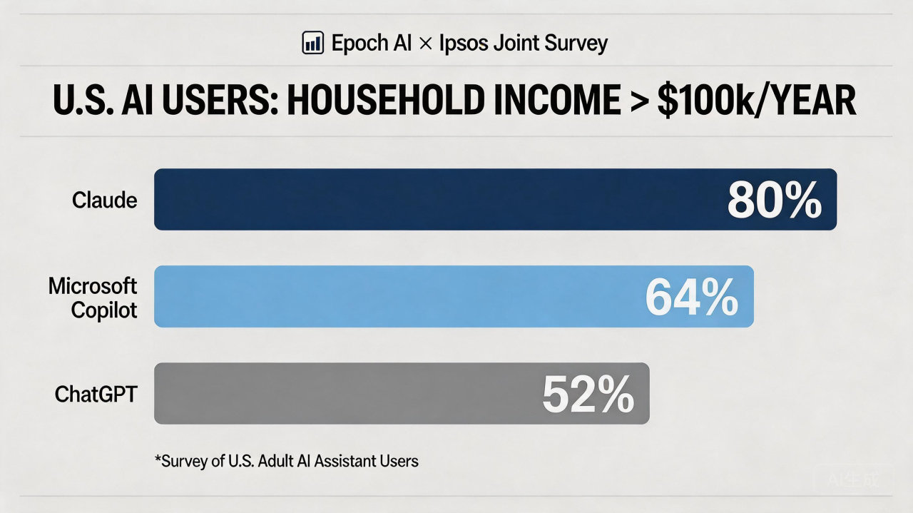 “精英”底色凸显：调查显示 Claude 用户群体富裕程度远超竞品
