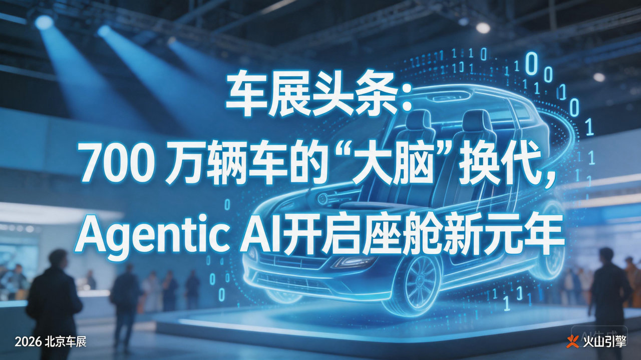 车展头条： 700 万辆车的“大脑”换代，Agentic …