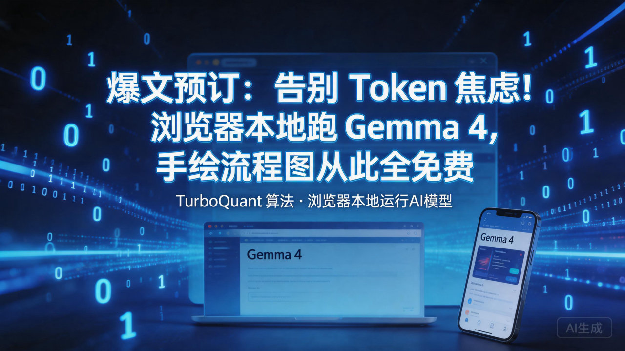 爆文预订：告别 Token 焦虑！浏览器本地跑 Gemma…