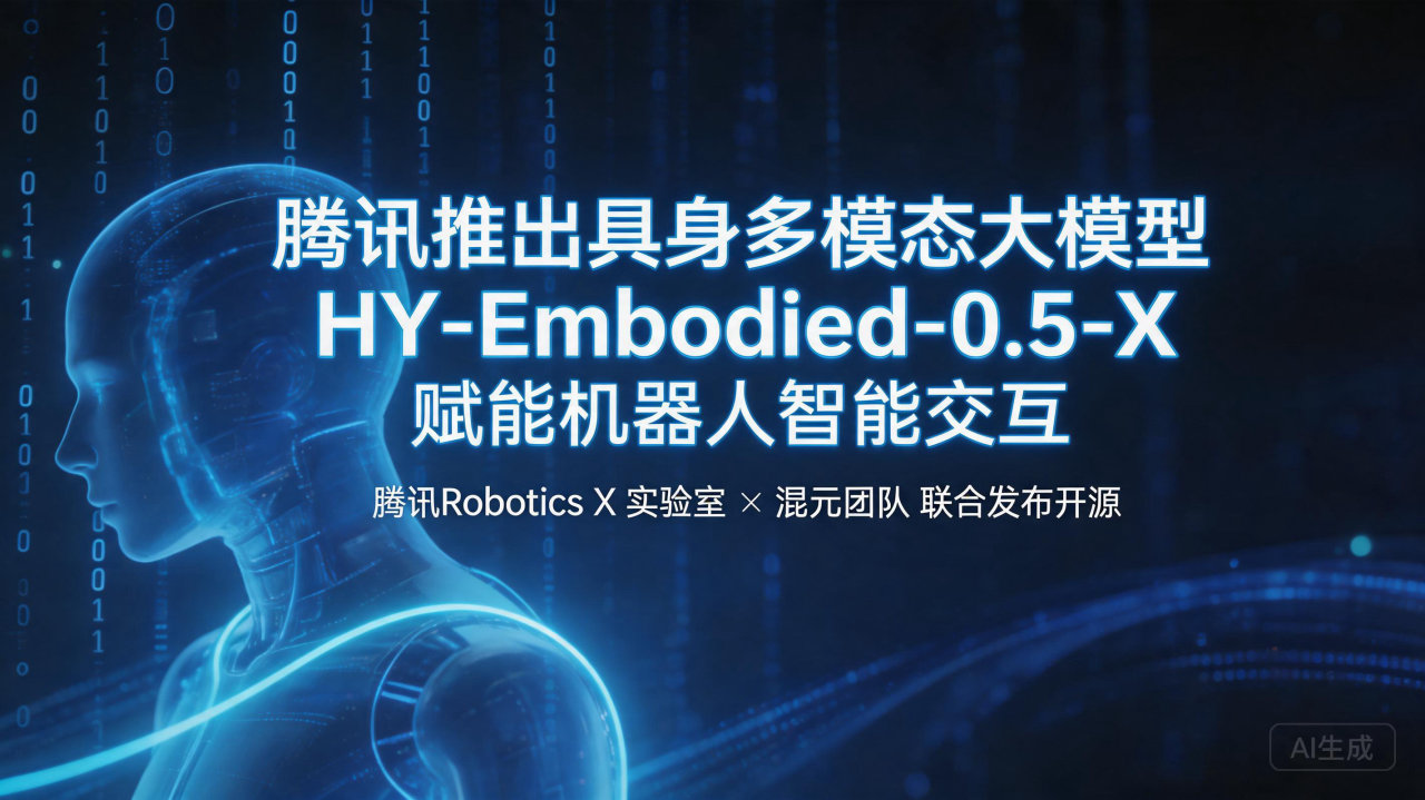 ​腾讯推出具身多模态大模型 HY-Embodied-0.5…