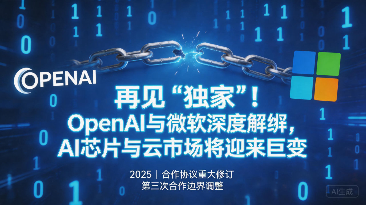 再见“独家”！OpenAI与微软深度解绑，AI芯片与云市场…