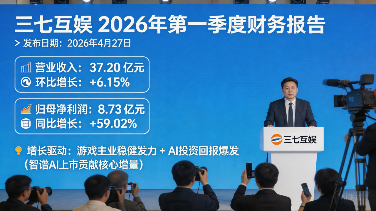 爆涨981%！三七互娱一季度净利大增，押注AI大模型进入收获期
