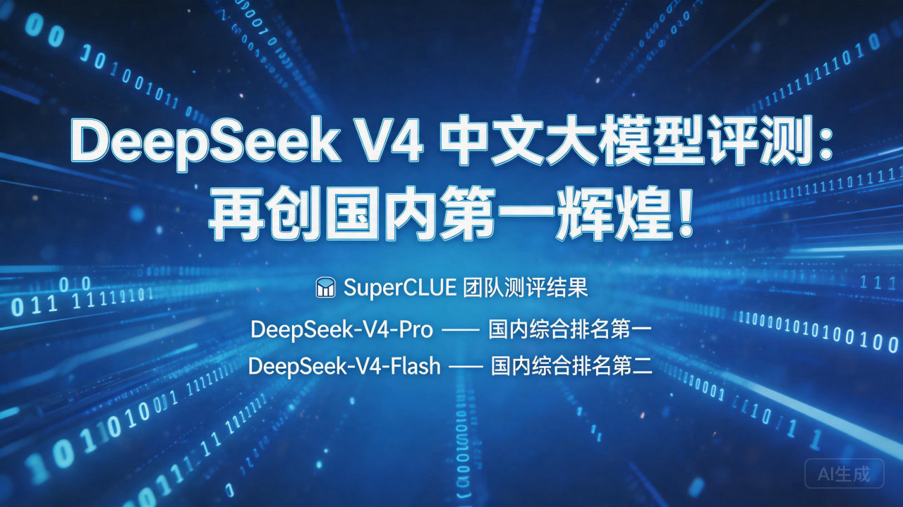 DeepSeek V4 中文大模型评测：再创国内第一辉煌！