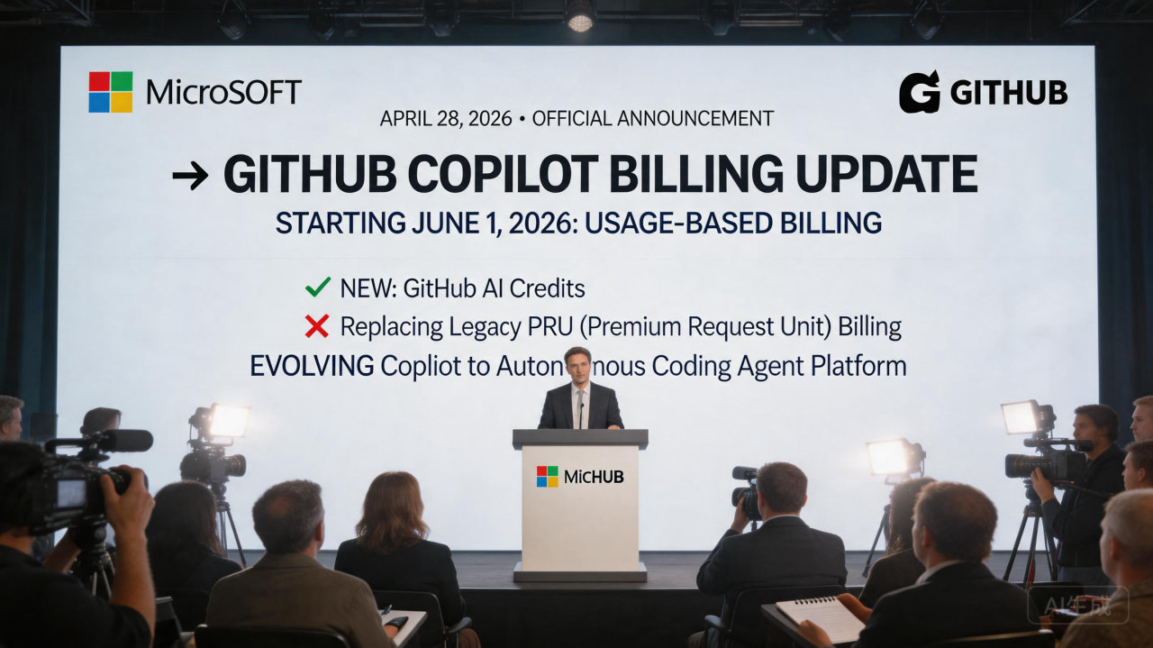 GitHub Copilot6月起全面转向按量计费:基础月费不变，引入 Token 积分制

