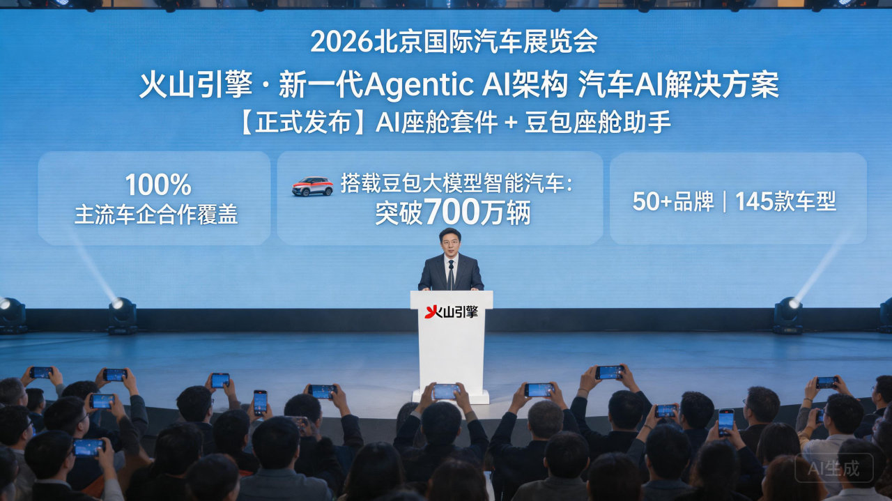 火山引擎发布Agentic AI汽车方案，豆包大模型加速智驾座舱生态变革
