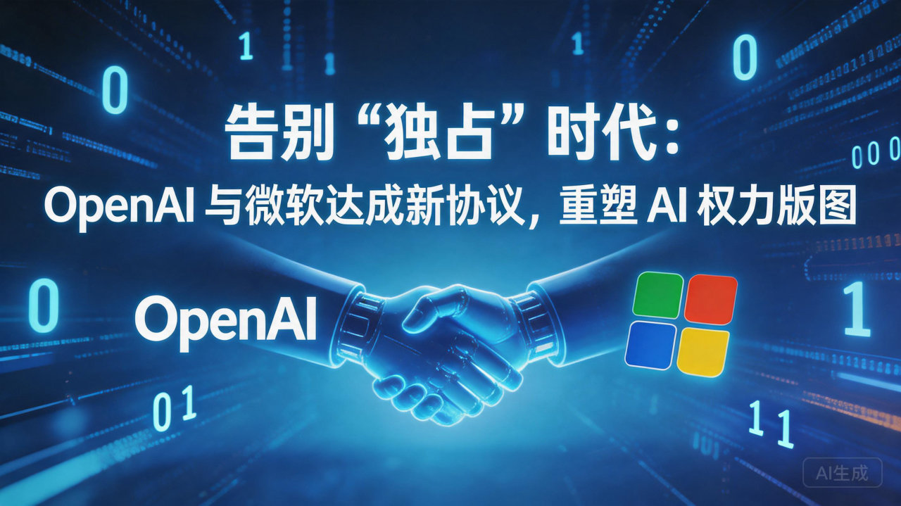 告别“独占”时代：OpenAI 与微软达成新协议，重塑 A…