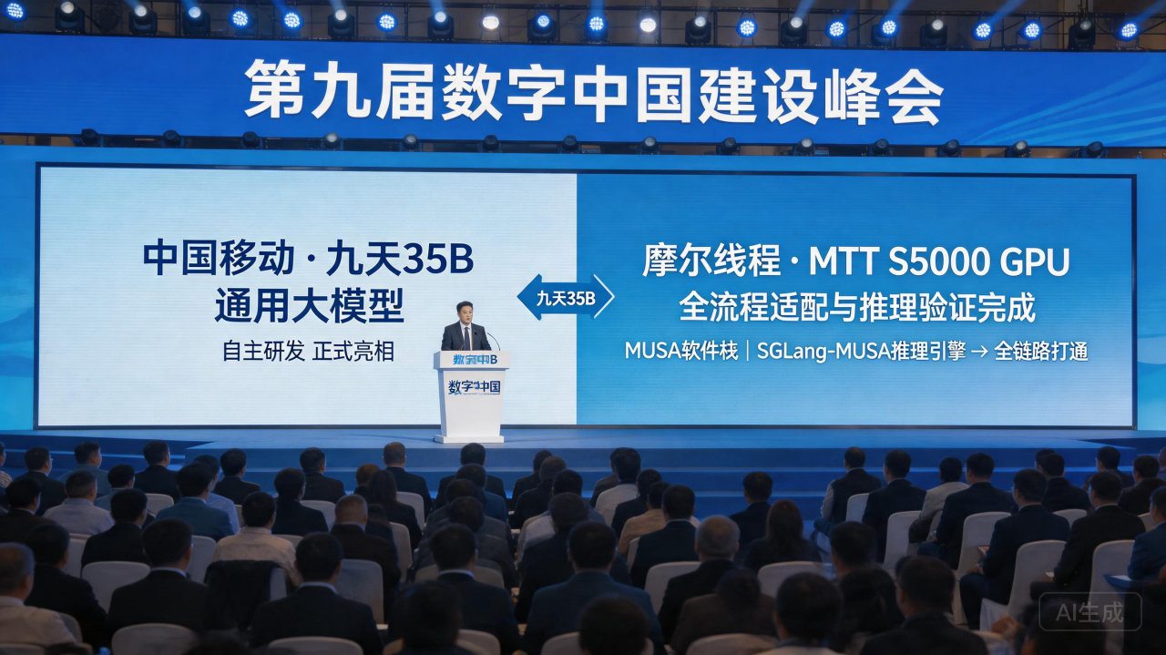 国产GPU新突破：摩尔线程S5000 助力中国移动“九天”大模型
