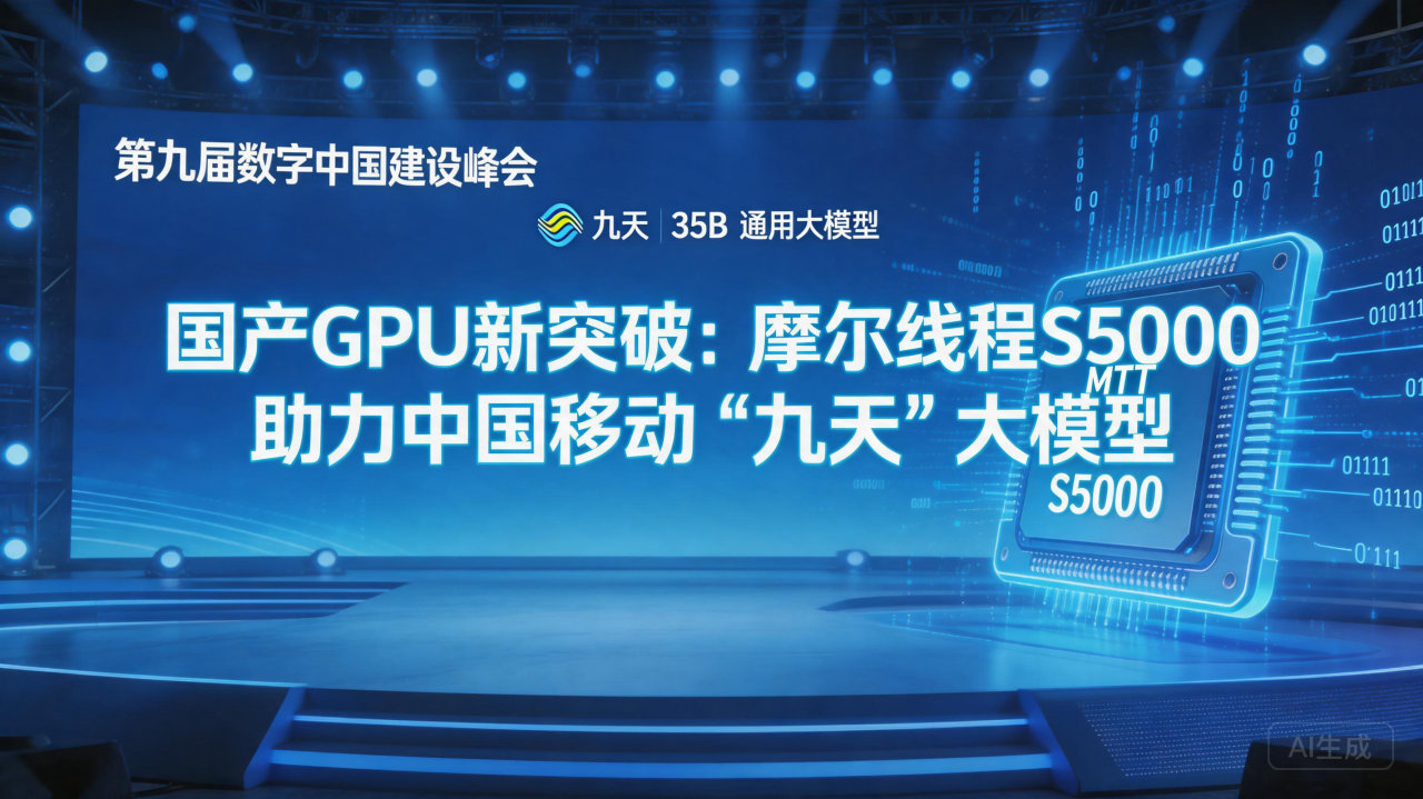 国产GPU新突破：摩尔线程S5000 助力中国移动“九天”…