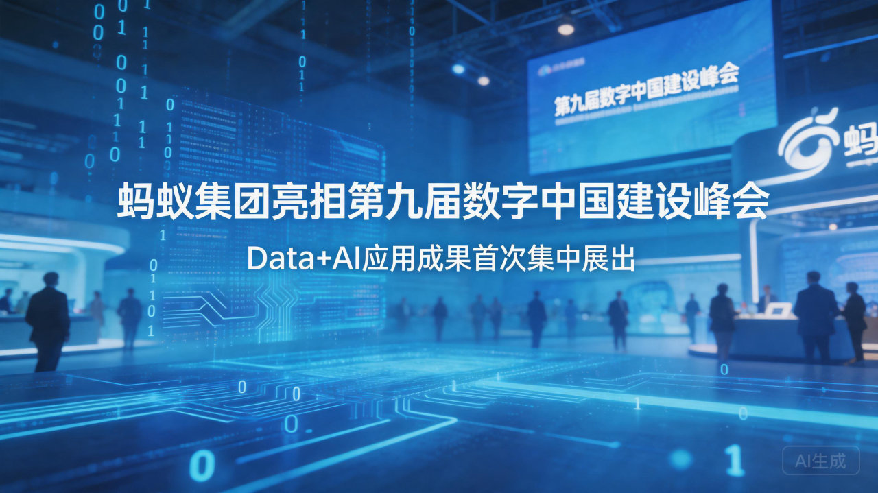 蚂蚁集团亮相第九届数字中国建设峰会，Data+AI应用成果…