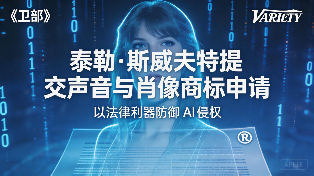 泰勒·斯威夫特提交声音与肖像商标申请，以法律利器防御 AI…