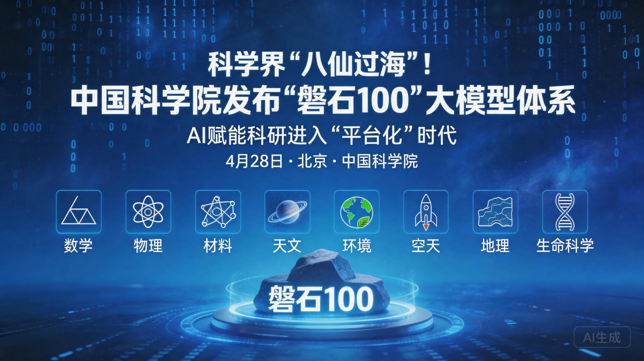 科学界“八仙过海”！中国科学院发布“磐石100”大模型体系…