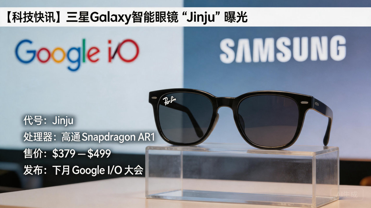 三星首款智能眼镜曝光，设计类似 Meta Ray-Ban
