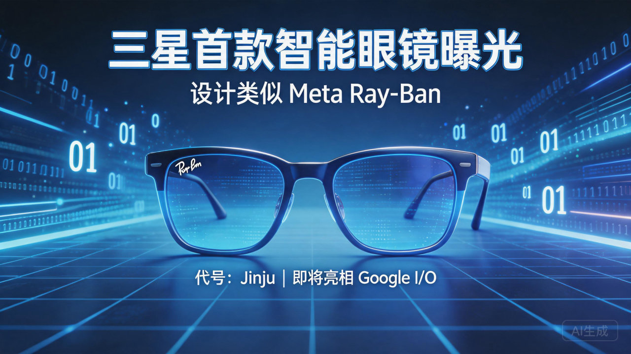 三星首款智能眼镜曝光，设计类似 Meta Ray-Ban