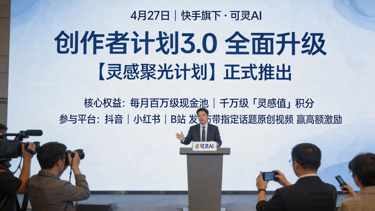 可灵AI发布创作者计划3.0，全面升级视频生成生态激励体系

