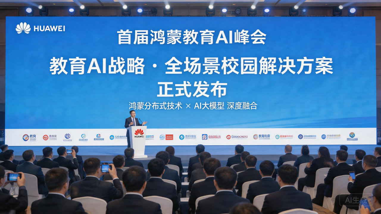 华为擎云发布教育AI解决方案：鸿蒙与大模型深入校园全场景
