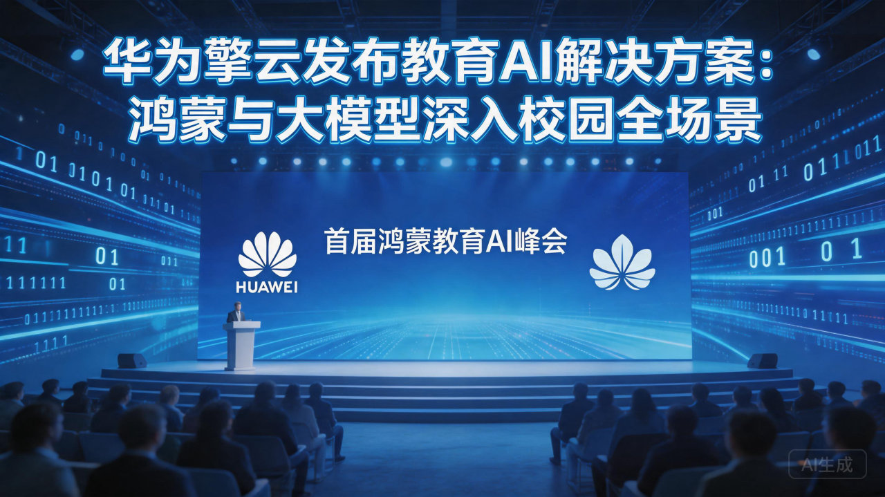 华为擎云发布教育AI解决方案：鸿蒙与大模型深入校园全场景