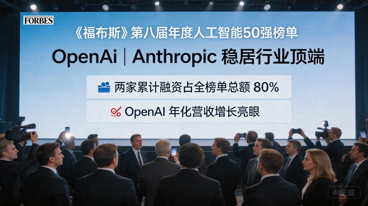 估值翻倍与收入狂飙： 2026 年全球AI 50 强榜单揭晓
