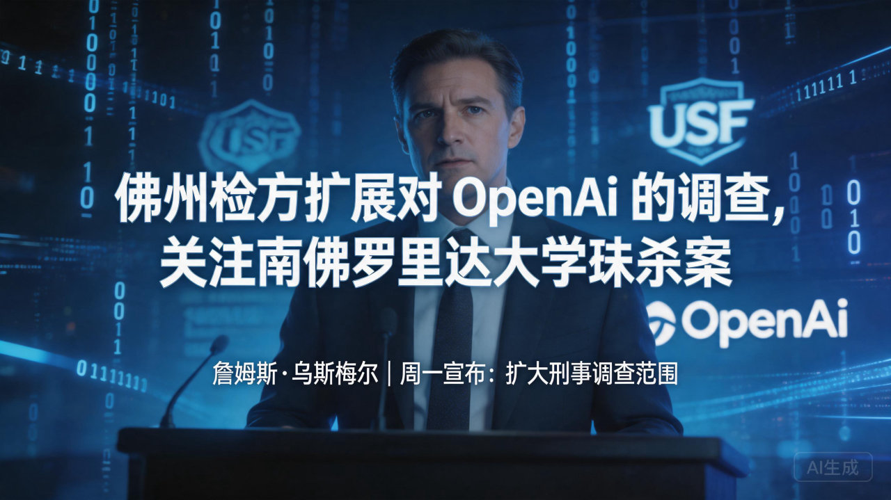 佛州检方扩展对 OpenAI 的调查，关注南佛罗里达大学谋…