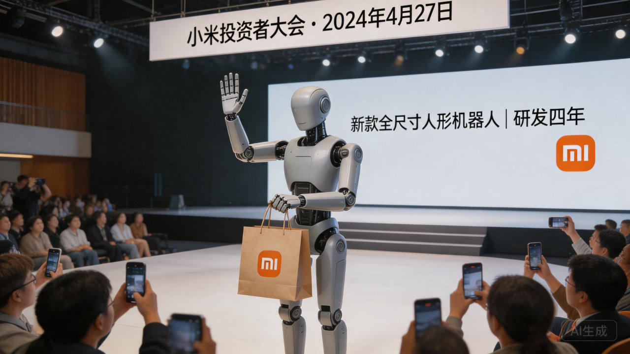 小米新款人形机器人亮相投资者日:已进厂实测，复杂安装成功率超90%
