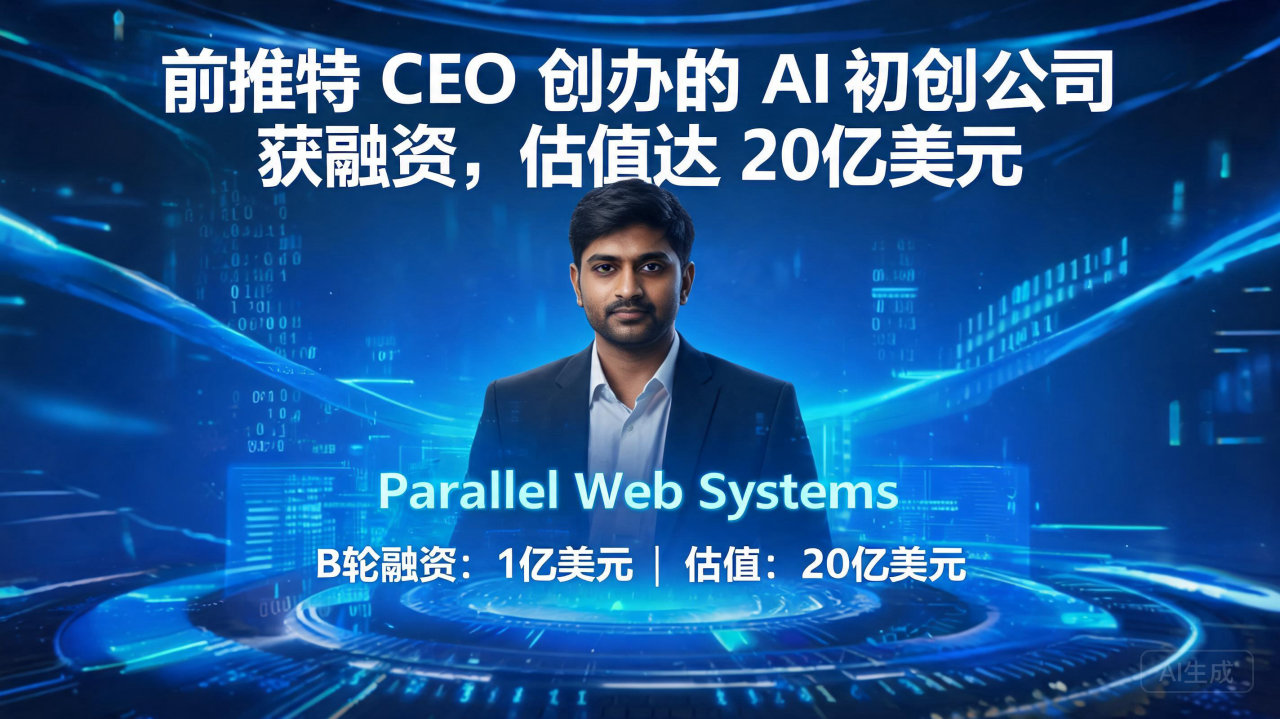 前推特 CEO 创办的 AI 初创公司获融资，估值达 20…