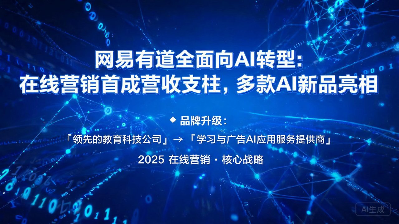 网易有道全面向AI转型：在线营销首成营收支柱，多款AI新品…