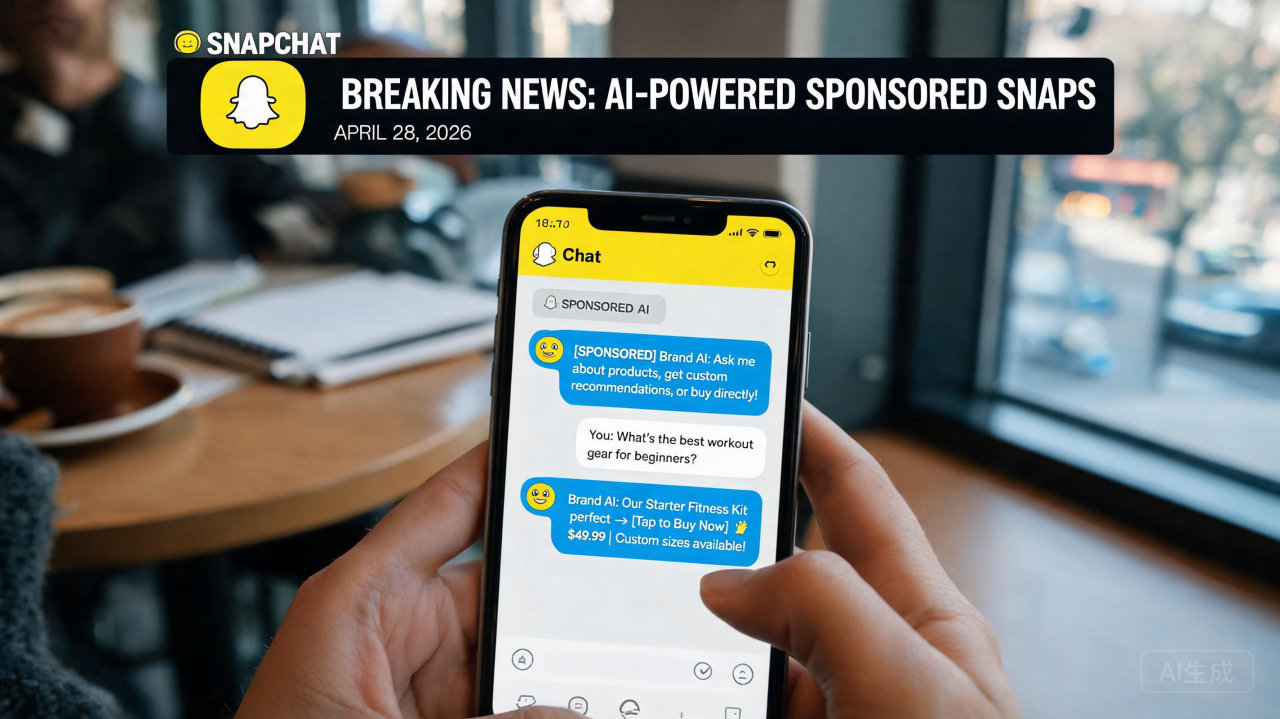 Snapchat 上线“AI 赞助 Snap”:支持用户与品牌 AI 代理直接对话
