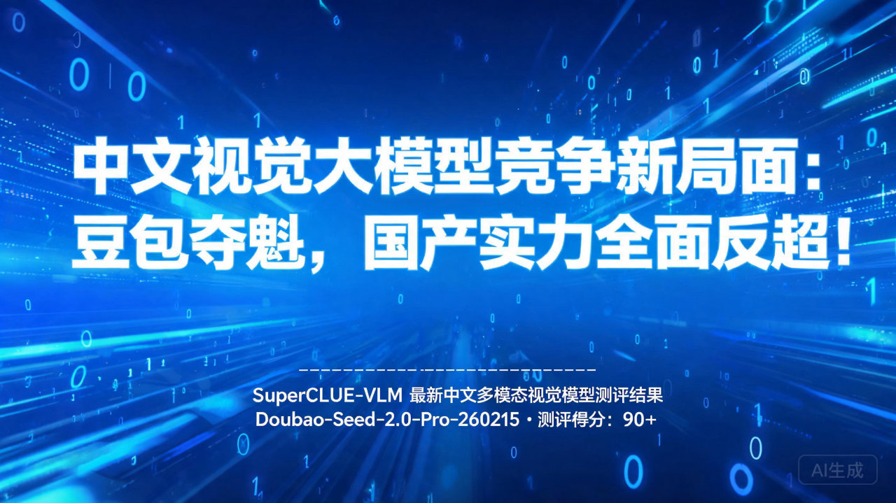 ​中文视觉大模型竞争新局面：豆包夺魁，国产实力全面反超！