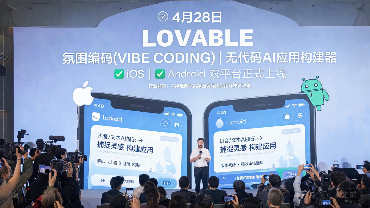 Lovable 上线移动端 AI 编码应用，支持语音提示生成 Web 应用
