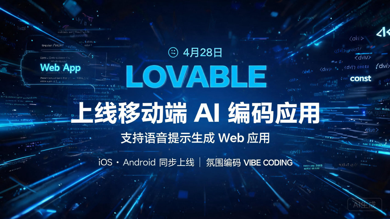 Lovable 上线移动端 AI 编码应用，支持语音提示生…